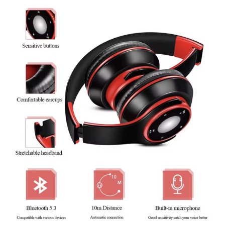 Sound-Squad Super-Bass Wireless Bluetooth Foldable Headset