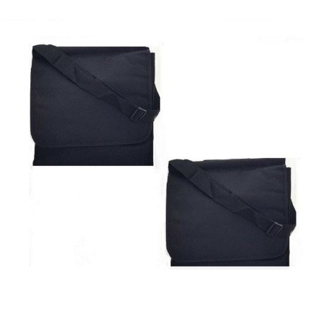 Multi Purpose Black Recorded Over-Lap Business Bag