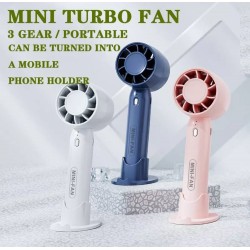 Miniature Turbo Handheld USB Rechargeable Fan