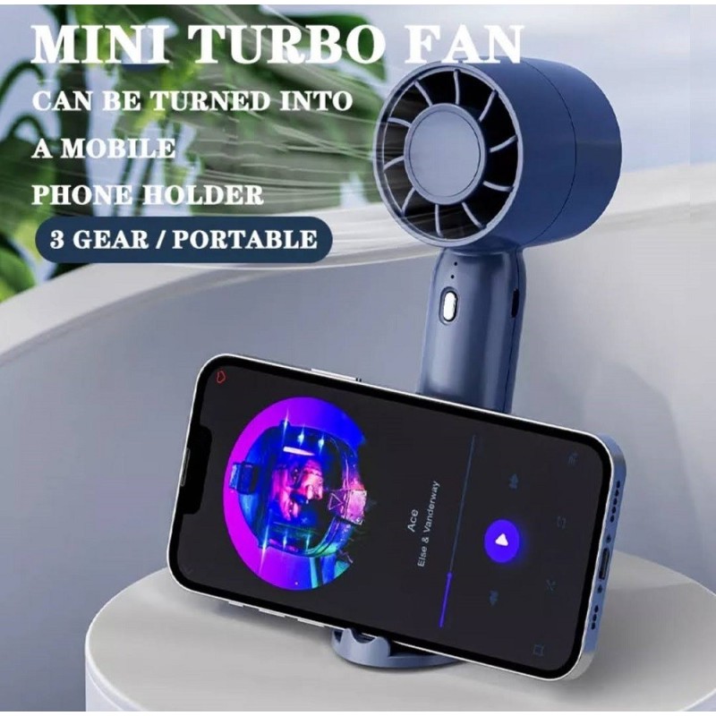 Miniature Turbo Handheld USB Rechargeable Fan