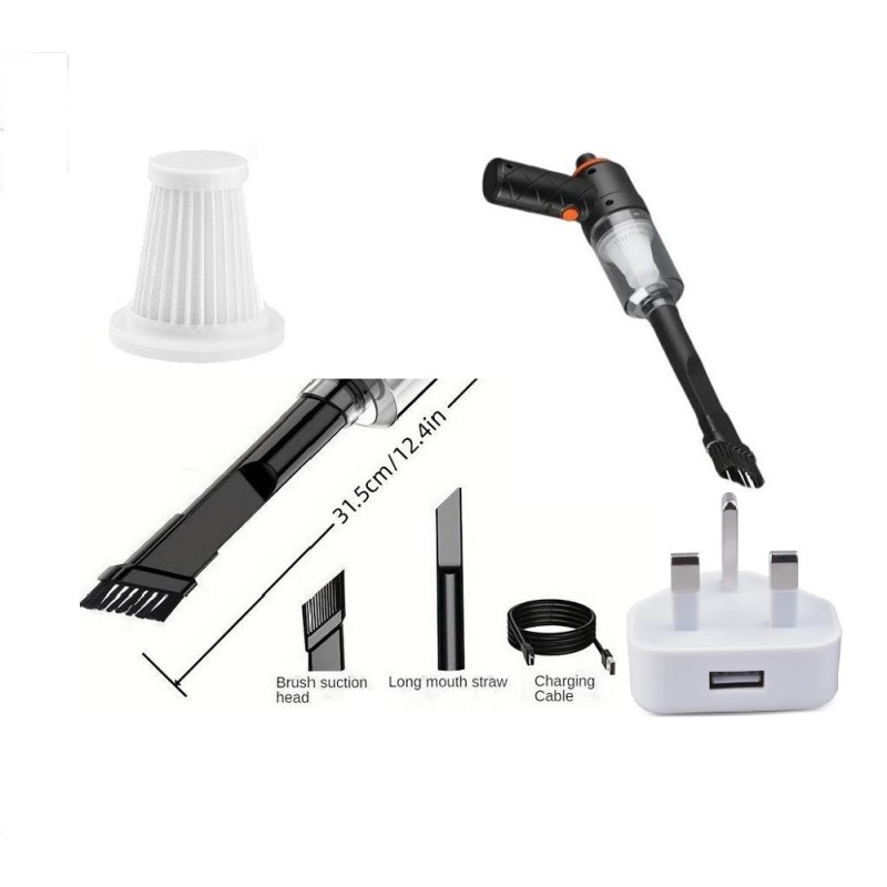 Miniature 2-in-1 VAC Portable Wireles Car Vacuum Cleaner