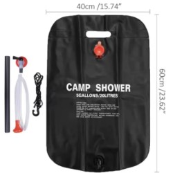Travel 20L/ 5Gallon Solar Camping Shower Bag