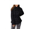 Ladies High Fashion Over-sized collar Jersey Coat