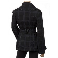 Ladies High Fashion Over-sized collar Jersey Coat