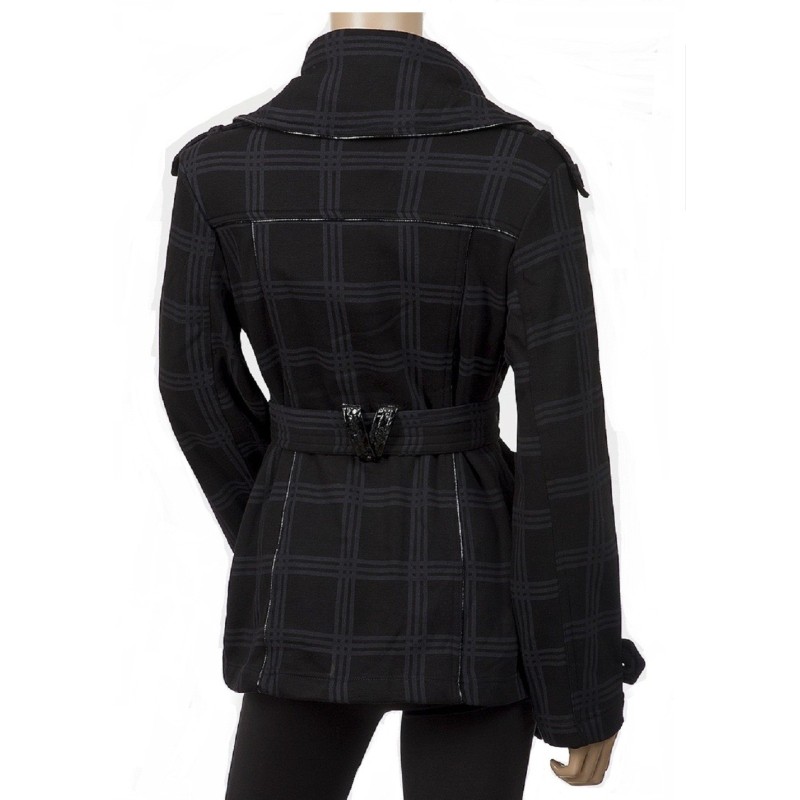 Ladies High Fashion Over-sized collar Jersey Coat