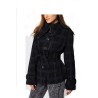 Ladies High Fashion Over-sized collar Jersey Coat