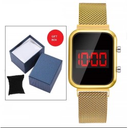 Relogio Rectangle Electronic Unisex Digital Sports Watch