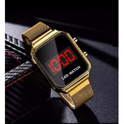 Relogio Rectangle Electronic Unisex Digital Sports Watch