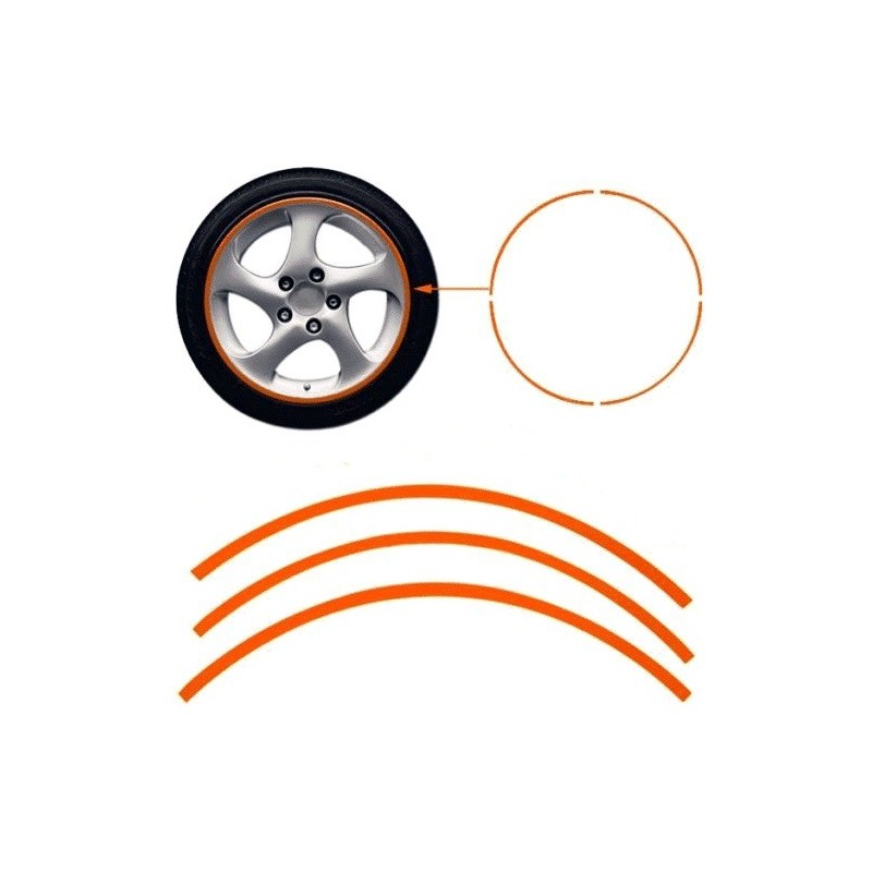 Car/Motorcycle Wheel Reflective Rims Tape Decal Stickers