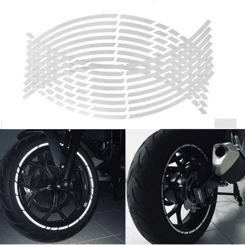 Car/Motorcycle Wheel Reflective Rims Tape Decal Stickers