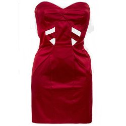 Ladies High Fashion Sweet-heart Panelled design Mini Dress