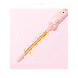 CKcyin Rotating Ceramic Hair Curler Waver, Styling Tool-Pink