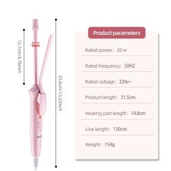 CKcyin Rotating Ceramic Hair Curler Waver, Styling Tool-Pink