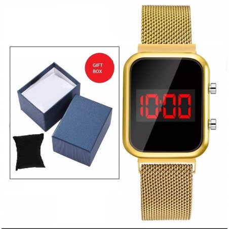 Relogio Rectangle Electronic Unisex Digital Sports Watch