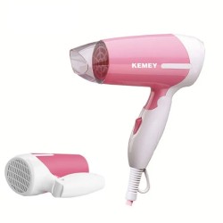 Kemey High Velocity Foldable Travel Hairdryer