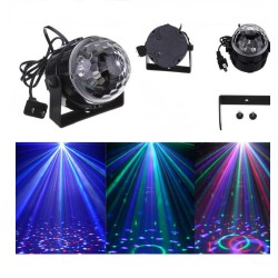 Sound-Activating Rotating Hanging Crystal Stage Lighting