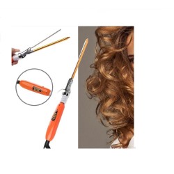 Gold-Slim,Stick Rotating Ceramic Hair Curling Iron