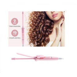 CKcyin Rotating Ceramic Hair Curler Waver, Styling Tool-Pink