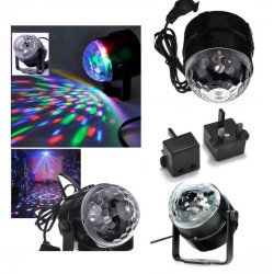 Sound-Activating Rotating Hanging Crystal Stage Lighting