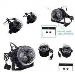 Sound-Activating Rotating Hanging Crystal Stage Lighting