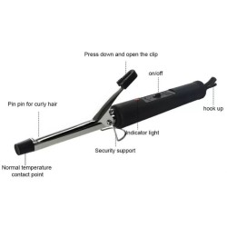 Professional Salon Mini Electric, Hair Styling Curler Tool-black