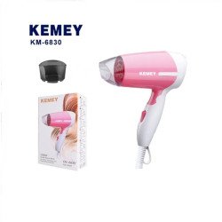 Kemey High Velocity Foldable Travel Hairdryer