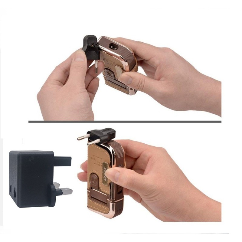 Curve  & Flip, Vintage style, Pocket Size Rechargeable Unisex Shaver