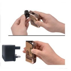 Curve  & Flip, Vintage style, Pocket Size Rechargeable Unisex Shaver