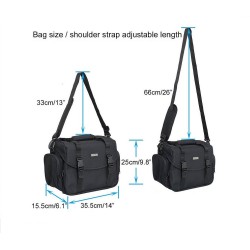 Caden Large Heavy-Duty Multi-purpose DSLR Gadget Messenger Bag