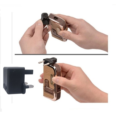 Curve  & Flip, Vintage style, Pocket Size Rechargeable Unisex Shaver