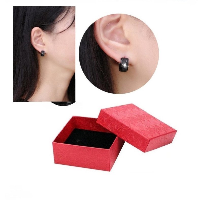 Stainless steel Aros Unisex Crystal stud Earing