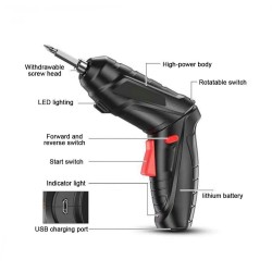 Cordless-Built-in Or 4-AA Battery Operated Screwdriver Tool Kit