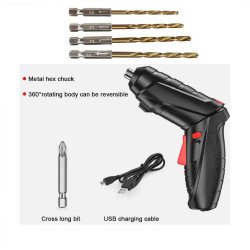 ·	Cordless Internal Battery Operated Screwdriver Tool Kit