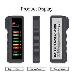 Tirol 12V Digital Battery-Alternator Tester, with 6-LED Lights