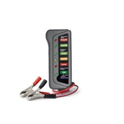 Tirol 12V Digital Battery-Alternator Tester, with 6-LED Lights