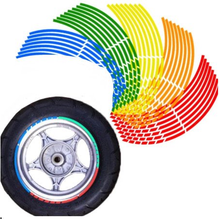 Car/Motorcycle Wheel Reflective Rims Tape Decal Stickers